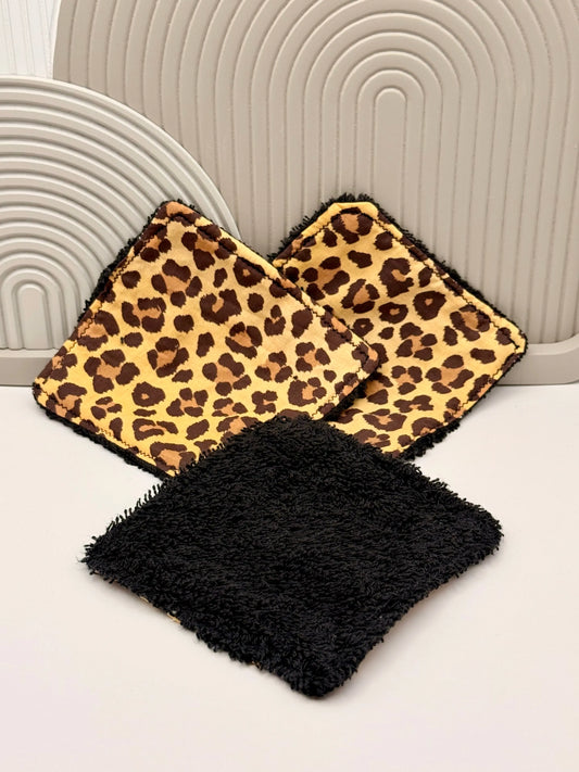 Coton démaquillant lavable réutilisable noir