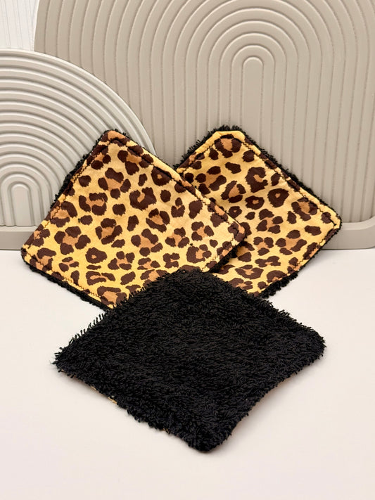 Coton démaquillant lavable réutilisable noir