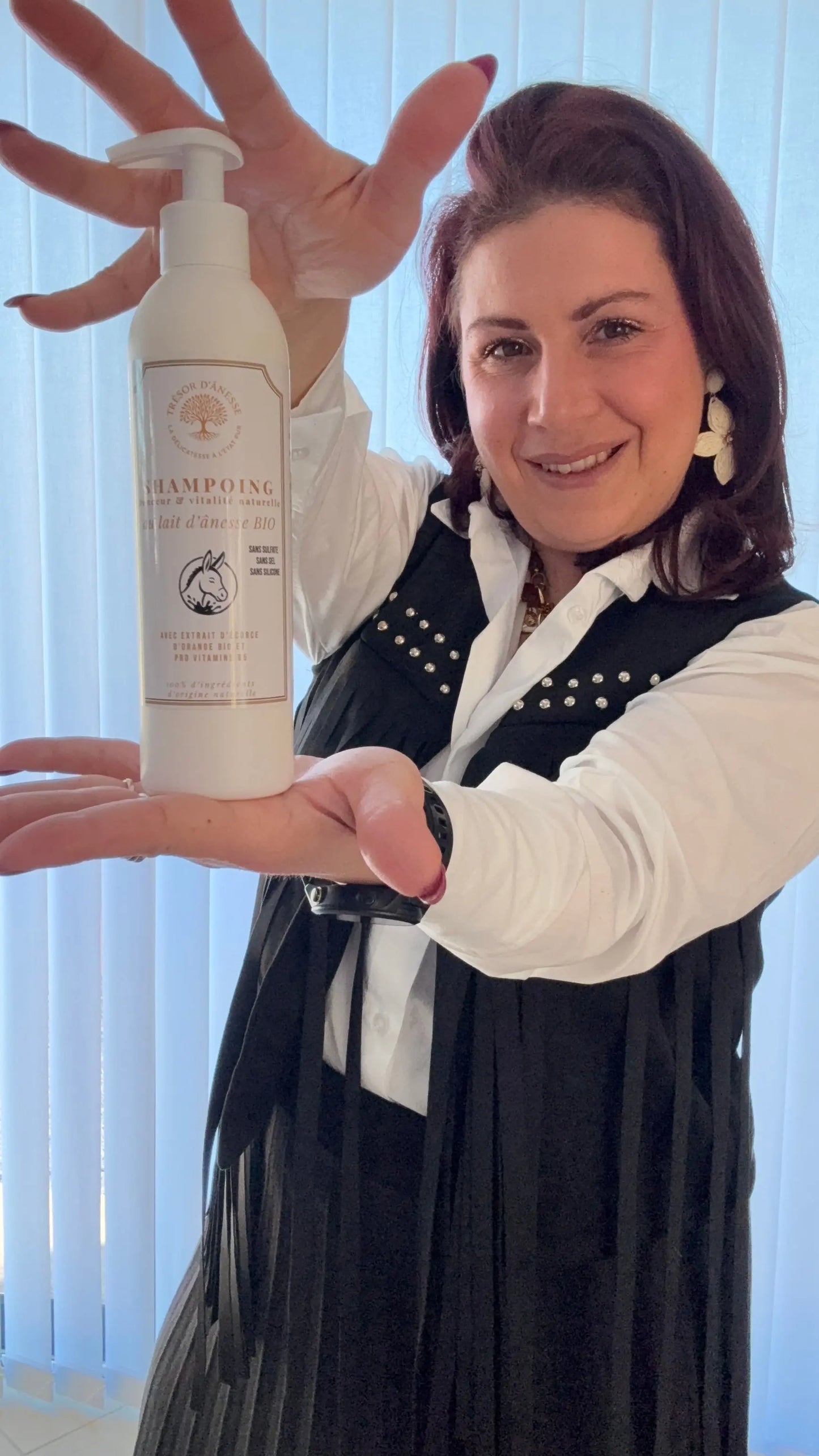 Shampoing bio lait d'ânesse naturel pour cheveux sains