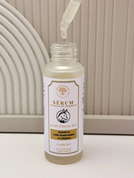Texture légère sérum visage bio lait d'ânesse anti-âge pipette