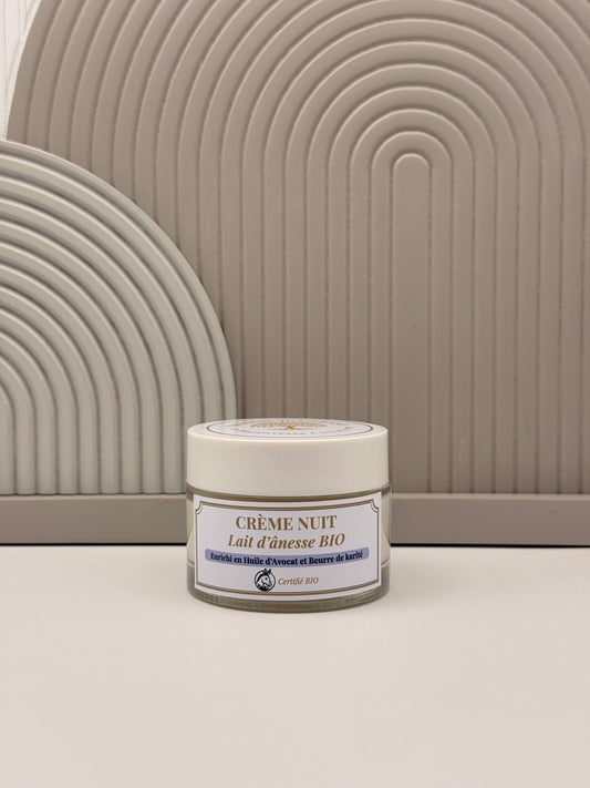 Crème de nuit au lait d'ânesse bio 50ml