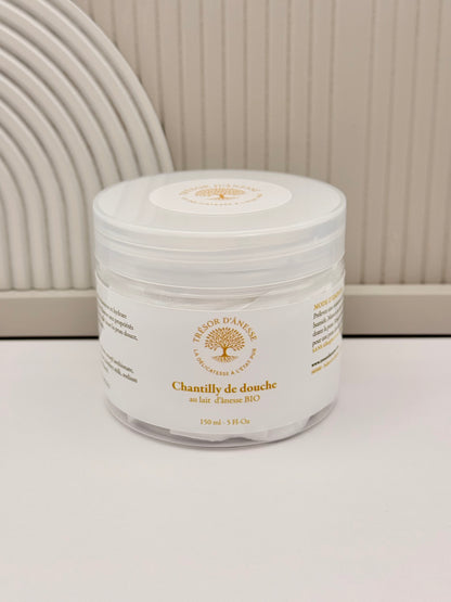 Gel douche au lait d'ânesse bio texture mousse chantilly 150ml
