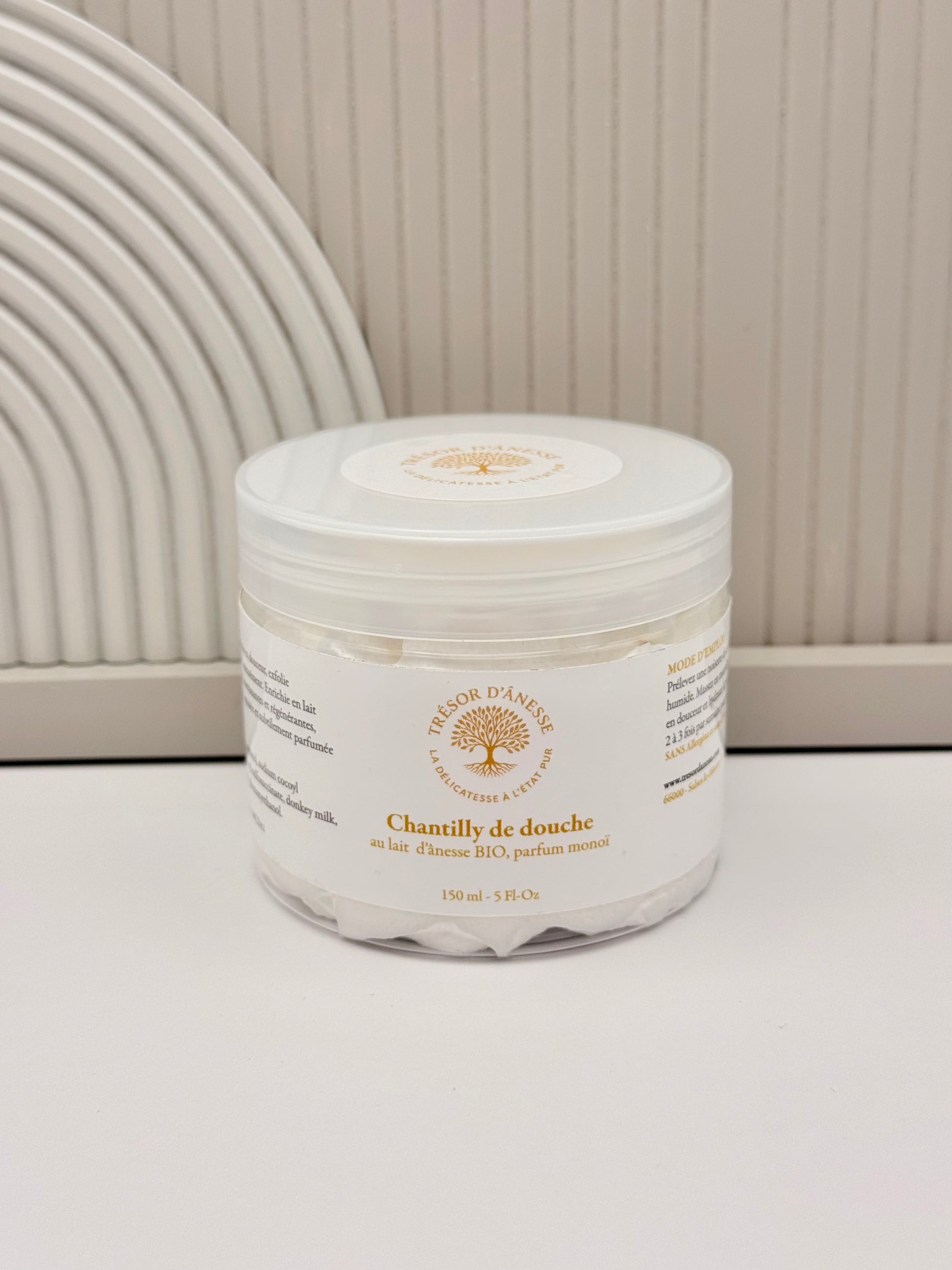 Gel douche au lait d'ânesse bio parfum monoï texture mousse 150ml
