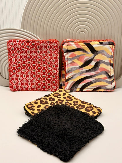 Coton démaquillant lavable réutilisable trio