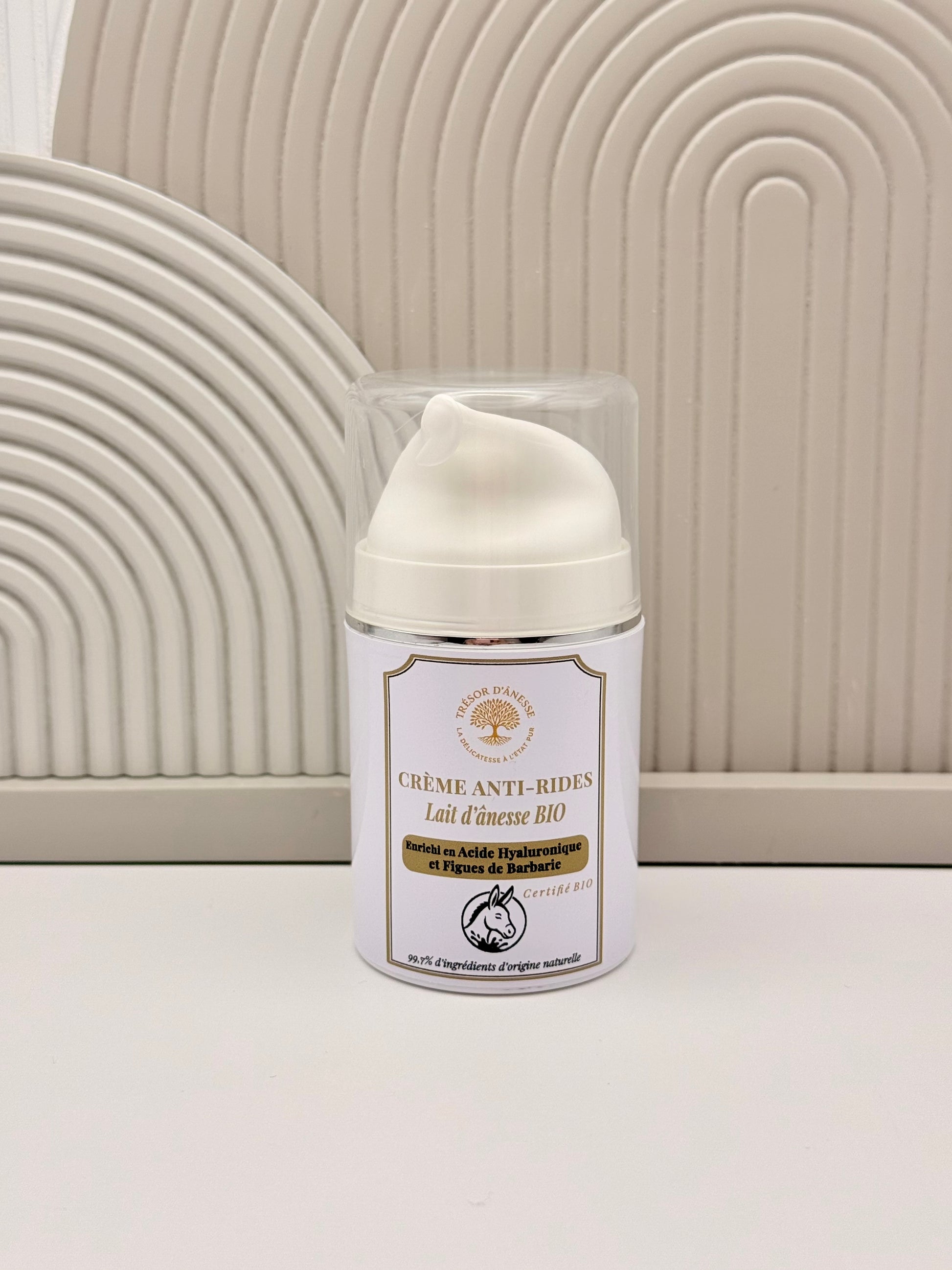 Crème anti-rides anti-âge bio lait d'ânesse visage
