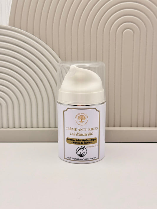 Crème anti-rides anti-âge bio lait d'ânesse visage
