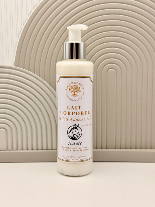 Lait corporel hydratant bio lait d'ânesse naturel corps
