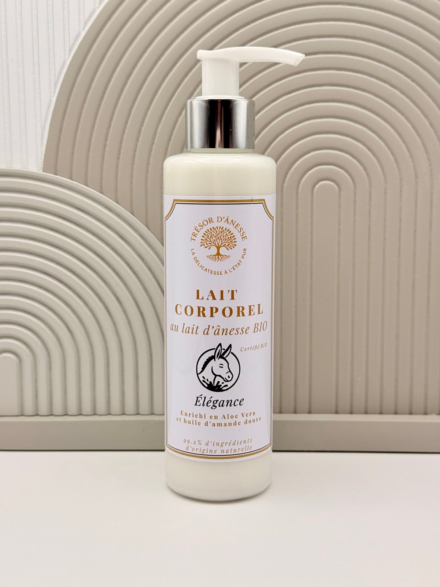 Lait corporel bio au lait d'ânesse parfum élégance hydratant
