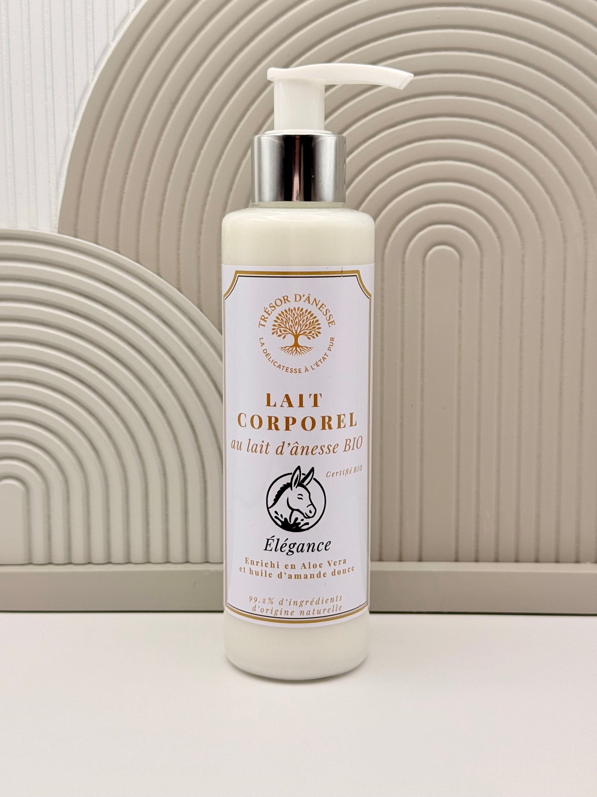 Lait corporel bio au lait d'ânesse parfum élégance hydratant
