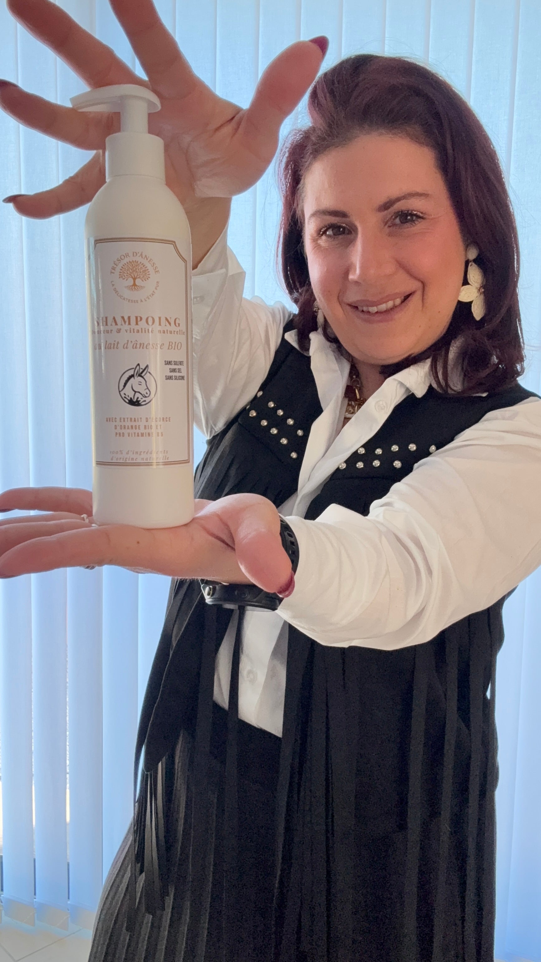 Shampoing bio lait d'ânesse naturel pour cheveux sains
